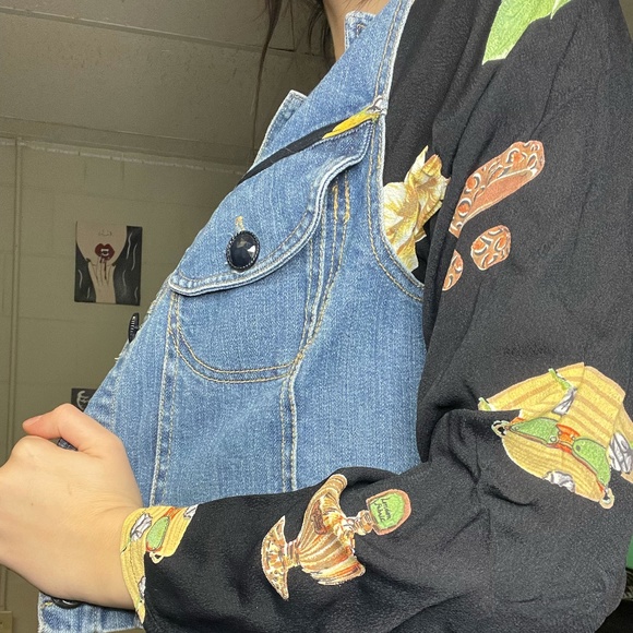 Vintage Jean Vest/Jacket Cropped/ Romeo and Romeo - Picture 2 of 4